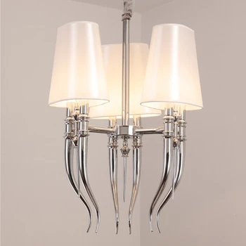 

Modern Pendant Chandelier Lighting White Pendant Chandelier Lights for Hotel Hall Living Room Modern LED Bulbs Cord Pendant Iron