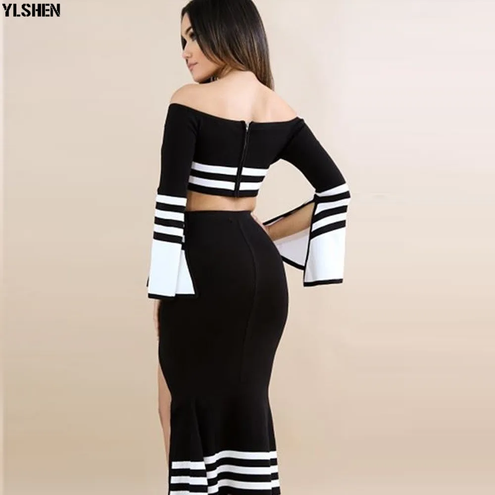 2 Piece Set Crop Tops + Skirt African Clothes Summer Dresses for Women Africa Clothing Dashiki Sexy Lady Two Piece Matching Set 08
