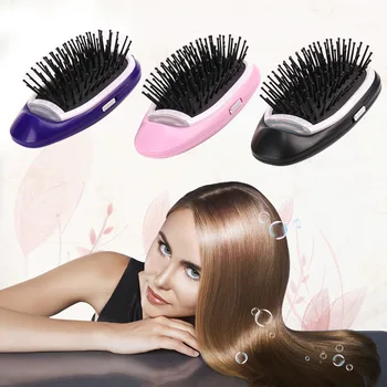 

DropShipping Portable Ionic Hair Brush Electric Hair Comb Negative Ions Hairbrush Hair Modeling Styling Anti-Static Tangle Combs