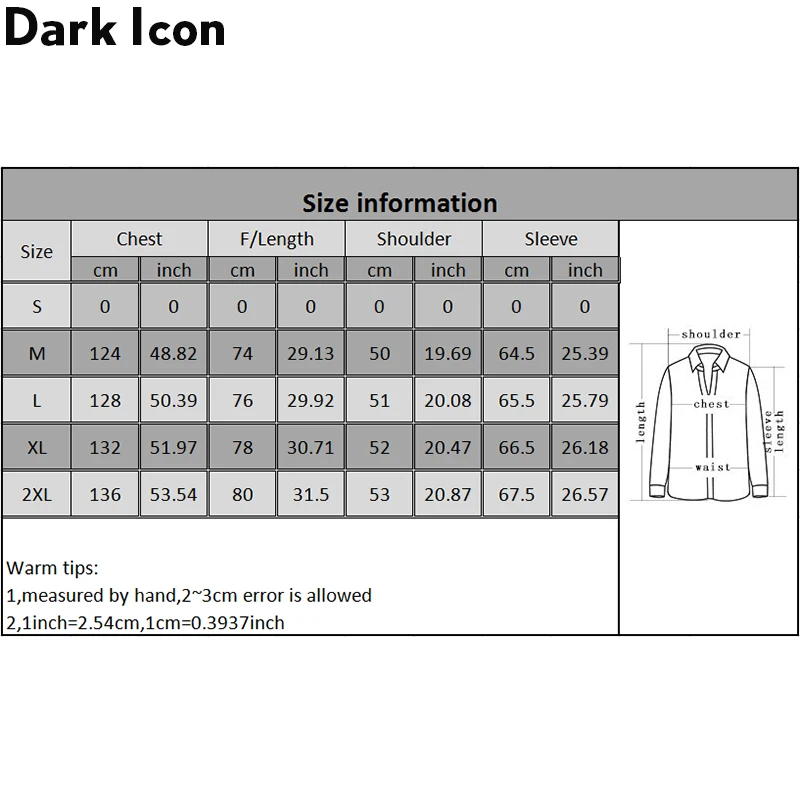 Dark Icon Corduroy Solid Color Parkas Men Winter Cotton Padded Street Fashion Men's Coats Outerwear Coats for Men