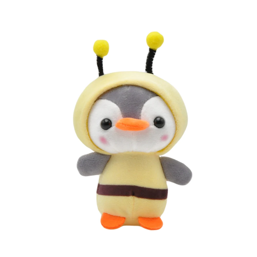 1Pcs Plush Keychain Cute Penguin Bee Animal Plush Doll Pendant Keychain Ring Key Holder Bag Decor Kids Playmate Valentine Gifts