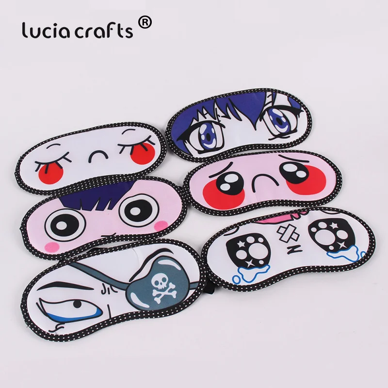

21*10.5cm Lovely Sleeping Eye Mask Blindfold Shade Random Colors Travel Sleep Cover Light Guide I0409