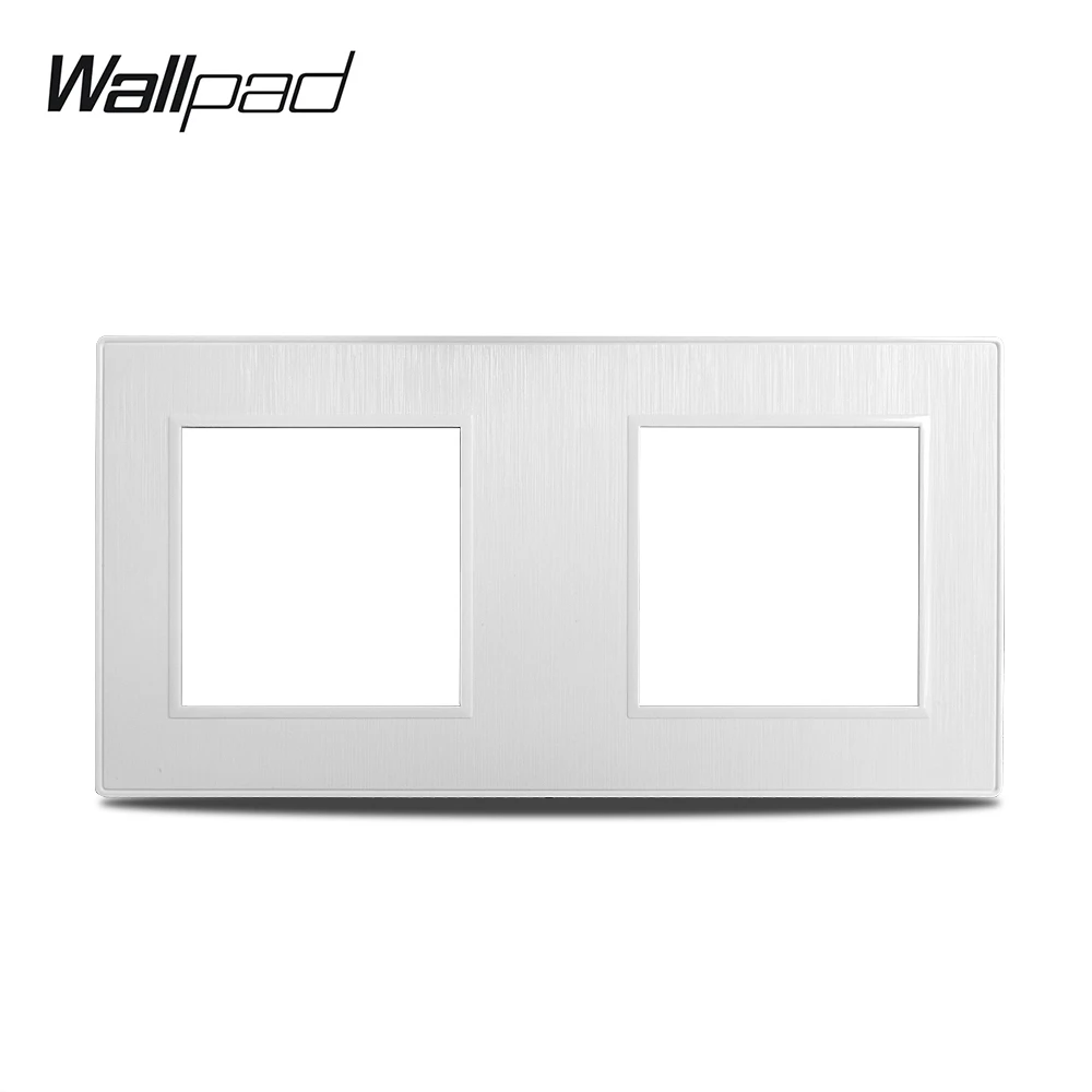 Wallpad S6 DIY двухсекционная белая панель матовый ПК пластик для стены розетка с