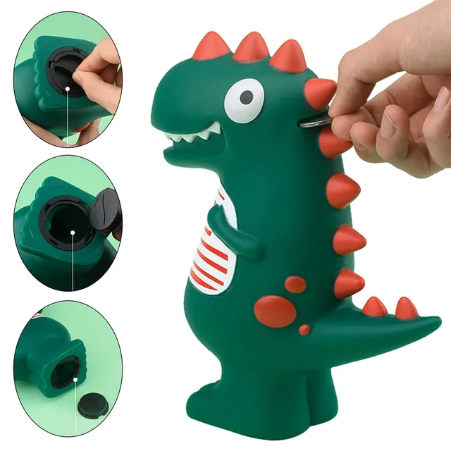 Dinosaur Piggy Bank Drop-proof Cute Creative Children's Cartoon Piggy Bank Net Red Desktop Decoration Birthday Gift 1