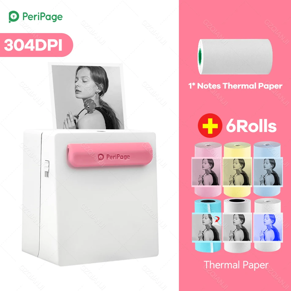 PeriPage Mini Pocket Printer Wireless Thermal Photo Printer Labels Android iPhone Kids Holiday Gift A8 Navidad Regalos Impresora 