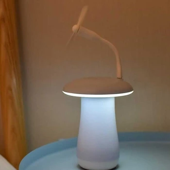 

Hot 180Ml Air Humidifier Mini Mushroom Shape Mute Humidifier,USB Air Humidifier and Aroma Diffuser with Small Fan for Home Offic