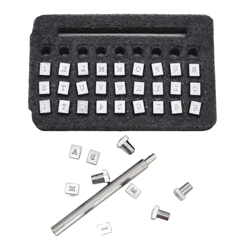 

26pcs Alphabet Leather Stamping Printing Punch Tools 26 English Letters Metal Stamp Set Leather Tools Leather Craft