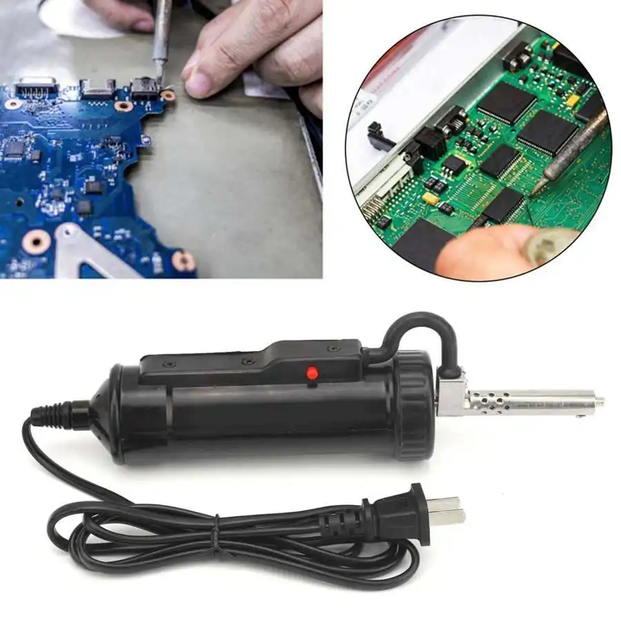 AC 110V 30W Electric Solder Sucker Automatic Desoldering Pump Tin Suction Device For BBT-580 Electronic Desoldering Tools aluminum welding wire