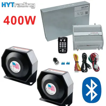 

200W/400W Car Loud Sound Speaker,12V Megaphone Electronic Speaker PA Siren Horn Alarm Bluetooth System Police Fire Kit