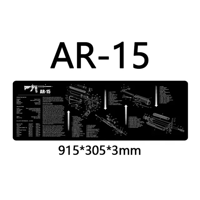 Magorui Ar 15 Ak47 Remington 870 Cleaning Rubber Mat 36 X12 Gunsmith Armorer With Parts Diagram And Instructions Mouse Pad Mat Hunting Gun Accessories Aliexpress