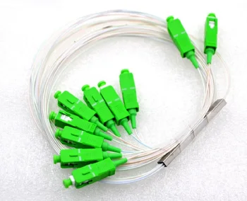 

10pcs SC APC 8 Channels Blockless Micro Type 2x8 Fiber optic PLC Splitter 2*8 mini