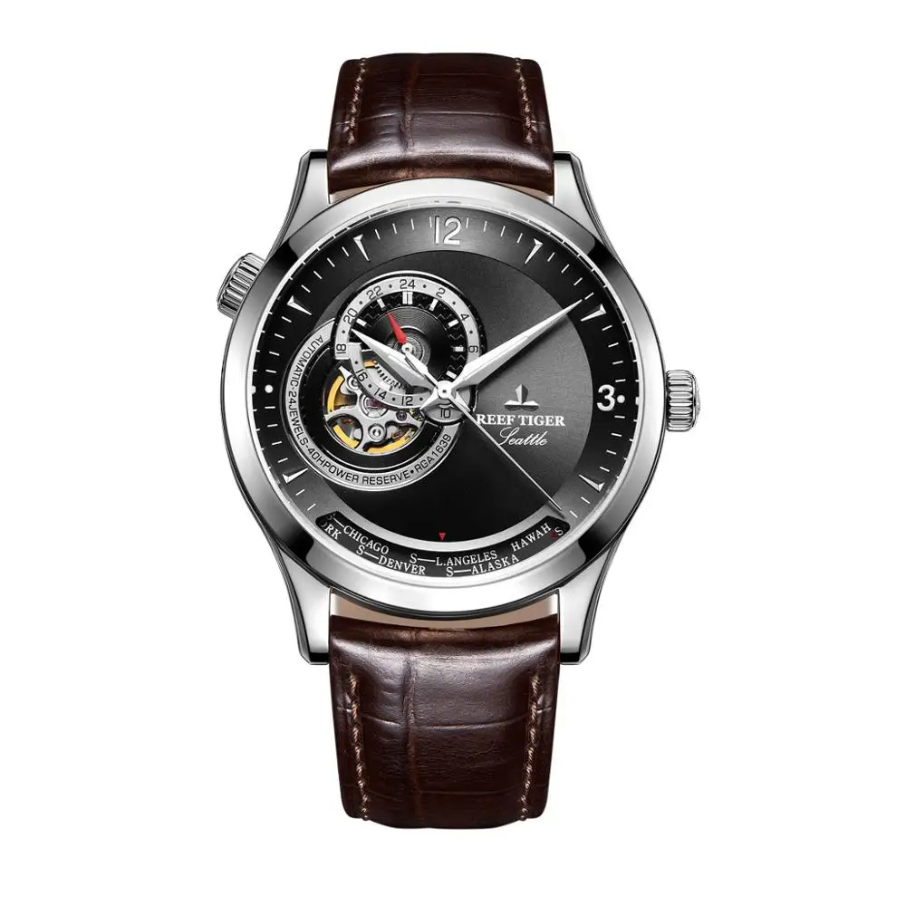 men watch p7 Мужские нарядные часы, мужские автоматические механические часы Reef Tiger, Роскошные водонепроницаемые мужские деловые наручные часы, мужские часы RGA1693 - Цвет: men watch p7