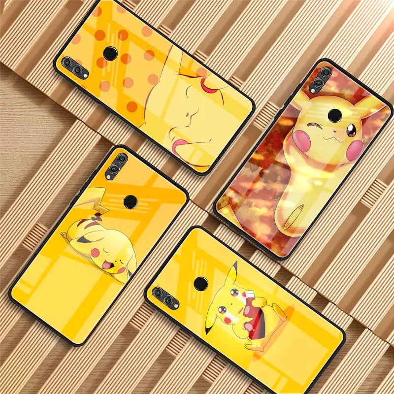 

Pokemon Pikachu Tempered Glass Phone Case For Huawei P20 P30 lite P20 P30 PRO MATE20 lite MATE20PRO Honor 10