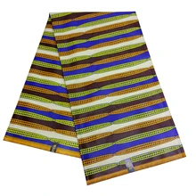 Горячая африканская восковая ткань полоса красочная печать голландский воск ткань