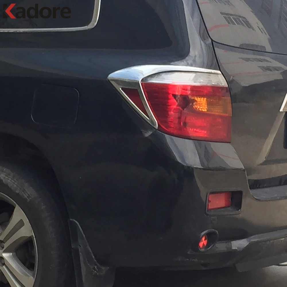 Аксессуары для Toyota Highlander 2008 2009 2010 ABS Хром Задняя светильник абажур лампы с