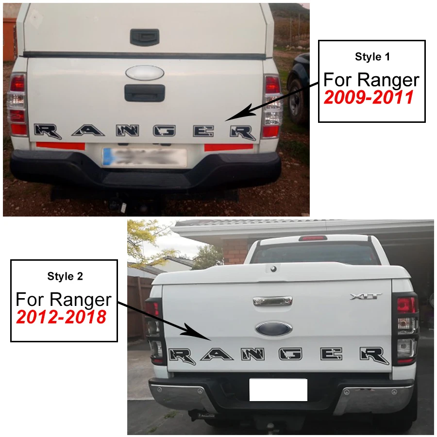 1Pcs back door letters graphic Vinyl car sticker for ranger 2012 2013 2014 2015 2016 2017 2018 2019