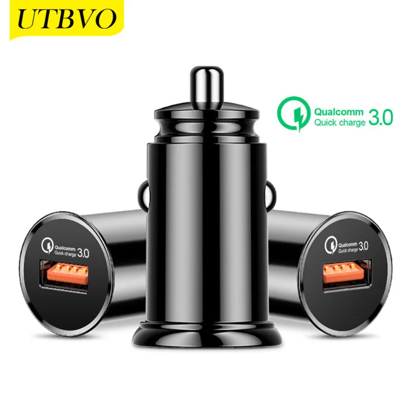 Автомобильное зарядное устройство UTBVO Mini USB быстрая зарядка 3 0 стандартное QC3.0 QC