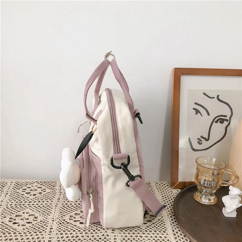 Korean Style Cute Mini Backpacks Women Waterproof Nylon Small Shoulder Bags For Teenage Girls Schoolbags Flower Travel Backpack