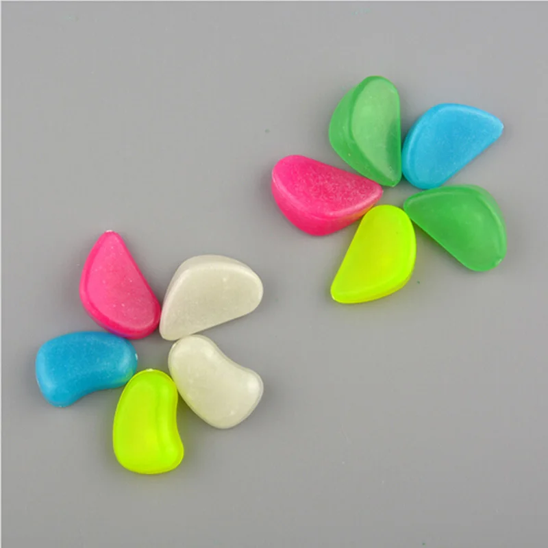 1/10Pcs Nice Glow in the Dark Pebbles Artificial Luminous Stone Walkway Aquarium Accessories Fish Tank Decor