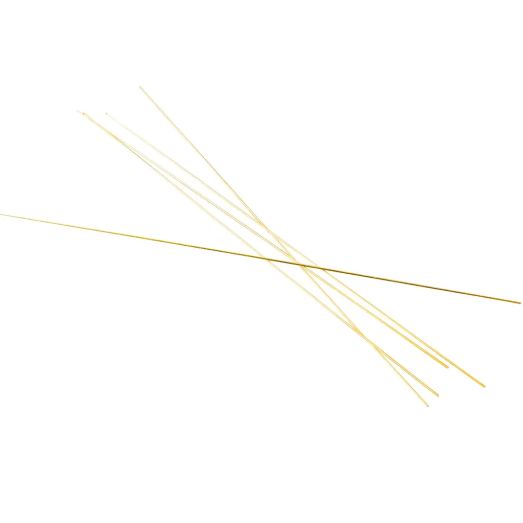 5Pcs Round Solid Copper Brass Rods, Copper Tool for DIY 300mm Length, Great for Outdoor Landscape and Garden Decoration