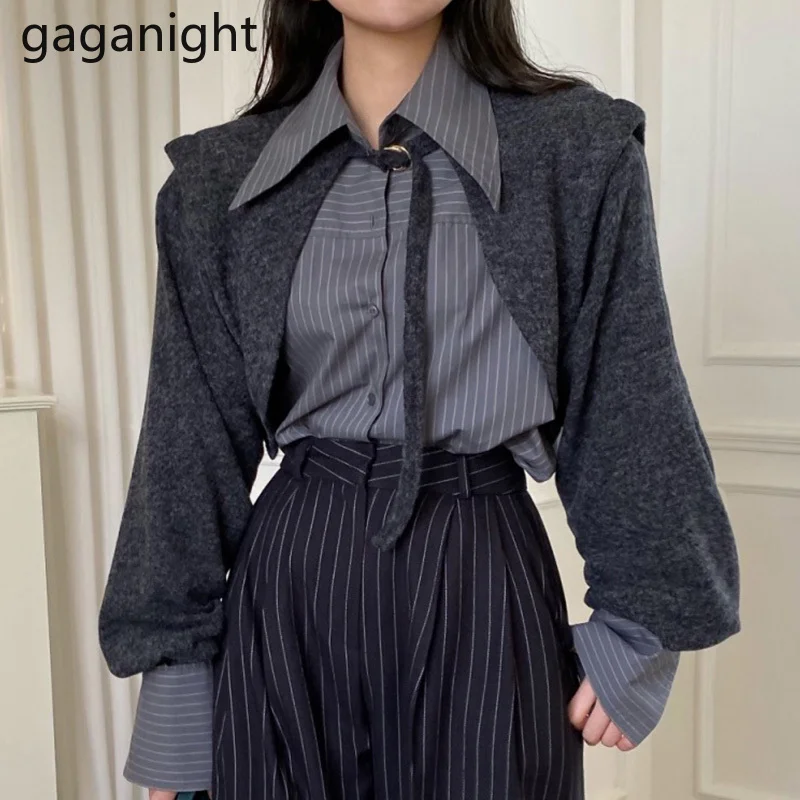 Женская рубашка Gaganight Новинка весна-осень 2021 французская темпераментная в