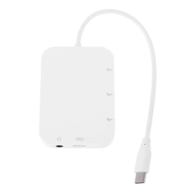 Type C до 3x USB 2,0 концентратор адаптер USB C PD зарядка 3,5 мм аудио разъем для ноутбука