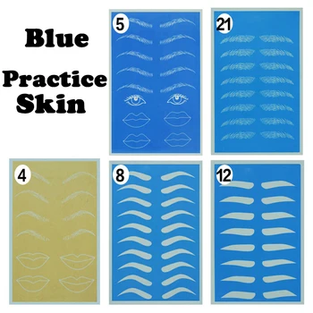 

10pcs Latex Practice Skin For Microblading Supplies Permanent Makeup Eyebrow Lips Beginner Training Fake Tattoo Practice Skins