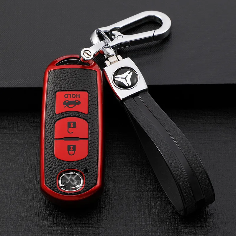색상 내 인생 TPU 자동차 키 홀더 보호 커버 키 케이스 마즈다 3 6 Axela CX-3 CX3 CX-5 CX5 액세서리