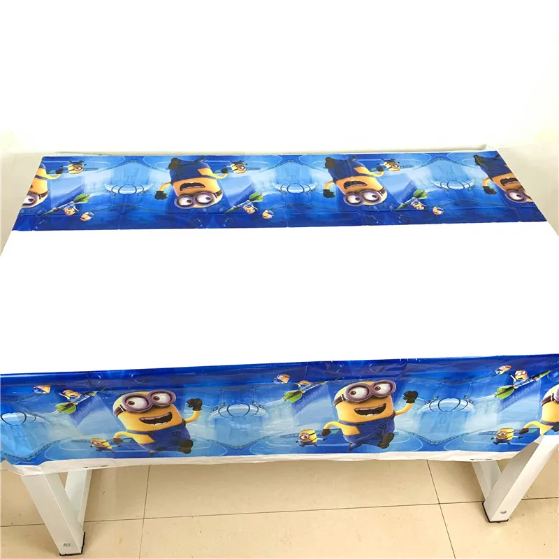 

1pc Cartoon Minion Theme Plastic Tablecloth For Kids Birthday Party Supplies Baby Shower Event Disposable Decoration Tableware