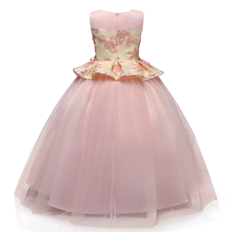 Rainbow Unicorn Cosplay Girl Dress Party Elegant Flower Lace Long Tutu Formal Ball Gown Princess Baby Dresses 5 7 8 12 14 Years