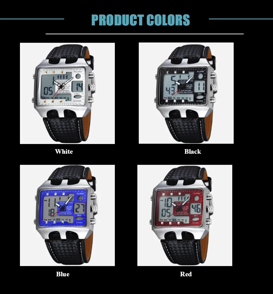 Часы наручные мужские кварцевые с прямоугольным циферблатом модные цифровые