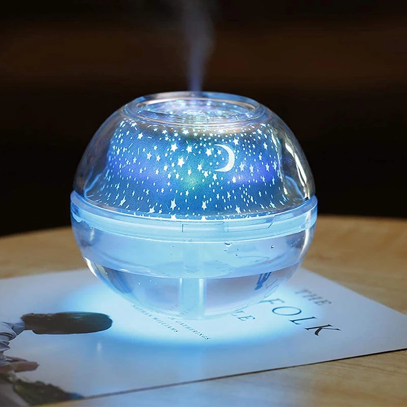 500ML Electric Ultrasonic Air Humidifier USB Aromatherapy Essential Oil Aroma Diffuser with Night Light Cool Mist Humidifier