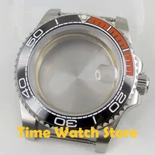 40 мм водонепроницаемые часы с сапфировым стеклом Чехол черный красный керамический Безель 316L нержавеющая сталь Fit Miyota 8215 ETA 2836 механизм C97