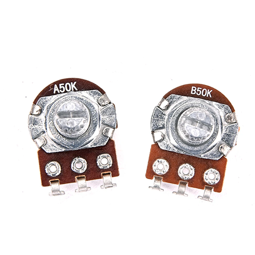 Audio Linear Taper A50K/B50K Guitar Pots Potentiometers Set of 10