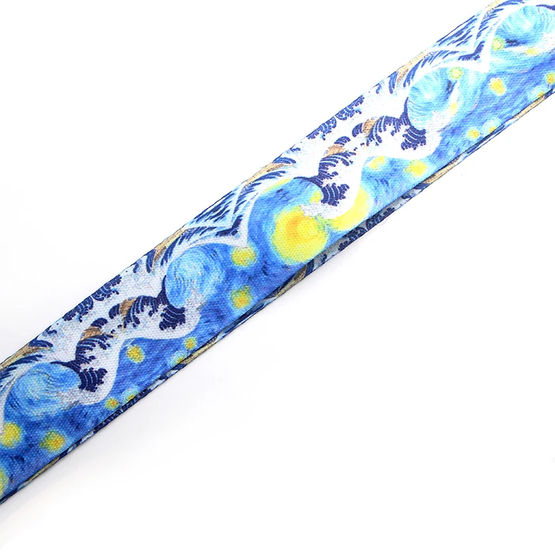PC206 Звездная ночь и Kanagawa брелок с жетоном ID Lanyards держатель для ключей нашейные ремешки Ремешки