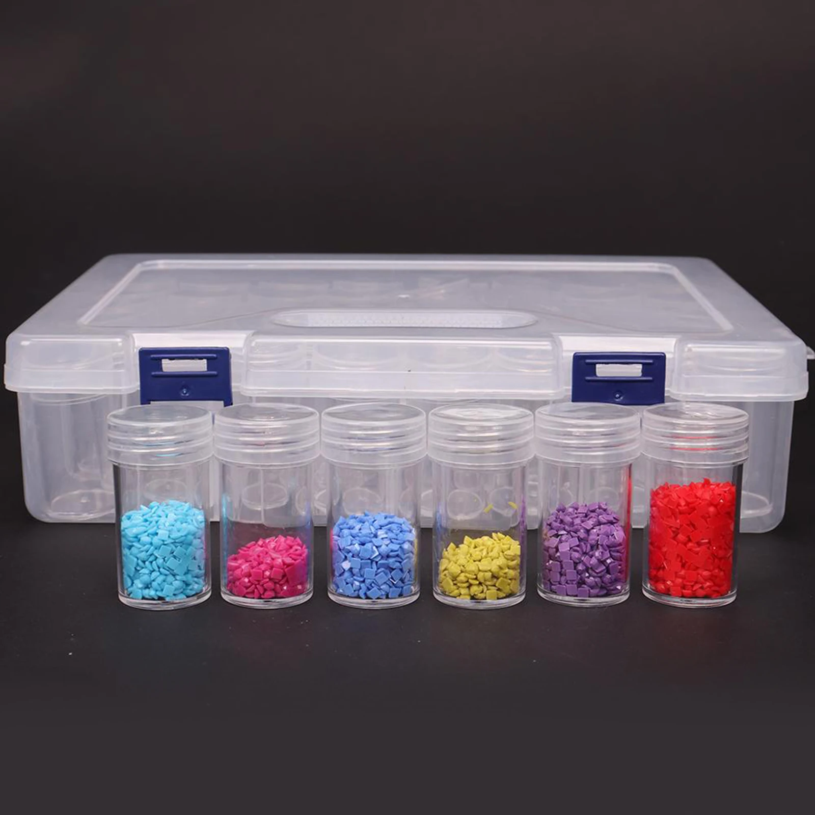 44 Slots Diamond Embroidery Box Diamond Painting Accessory Case Clear Plastic Beads Display Storage Boxes Cross Stitch Tools 44 Slots Diamond Embroidery Box Diamond Painting Accessory Case Clear Plastic Beads Display Storage Boxes Cross Stitch Tools