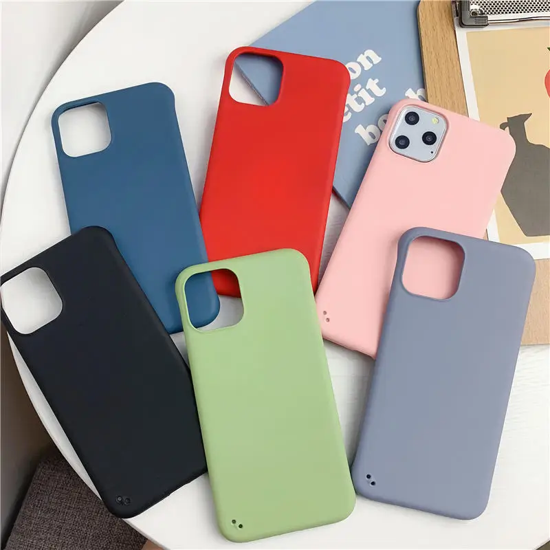 

Frameless Rimless Solid Matte Slim Hard PC Back cover for iPhone 11 2019 6 7 8 Plus XR XS Max