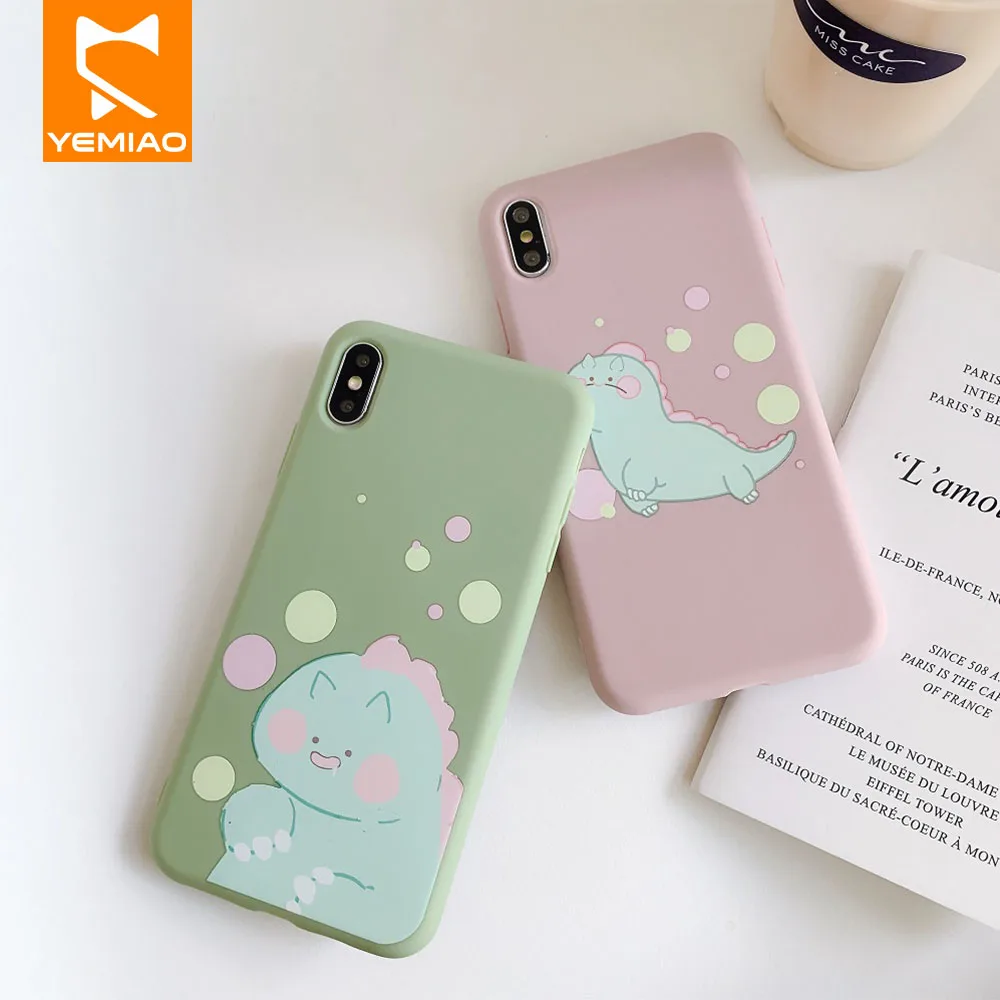 Милый динозавр i xs чехол для iPhone X XS Max XR мягкий силиконовый тонкий узорчатый 7 8 6 6S