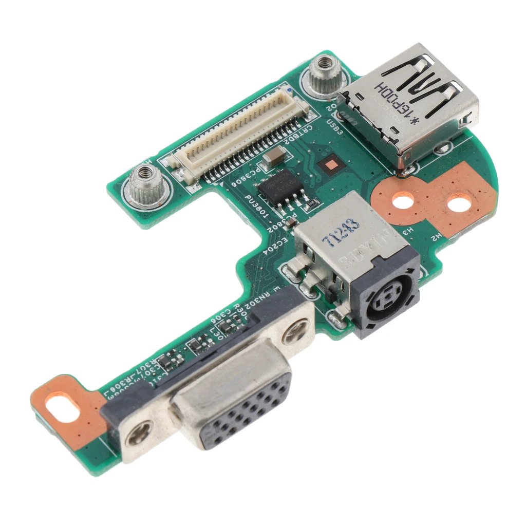 Laptop DC IN Power Charging Jack USB VGA-Out Board Compatible with Dell Inspiron N5110