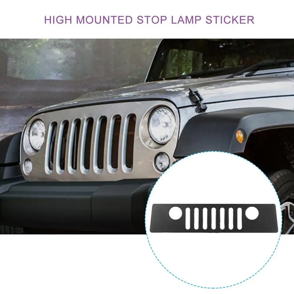 Для Jeep Wrangler Jk Jku 2007- Высокий тормозной фонарь наклейка задний тормозной тент решетка задний светильник Защитная Наклейка