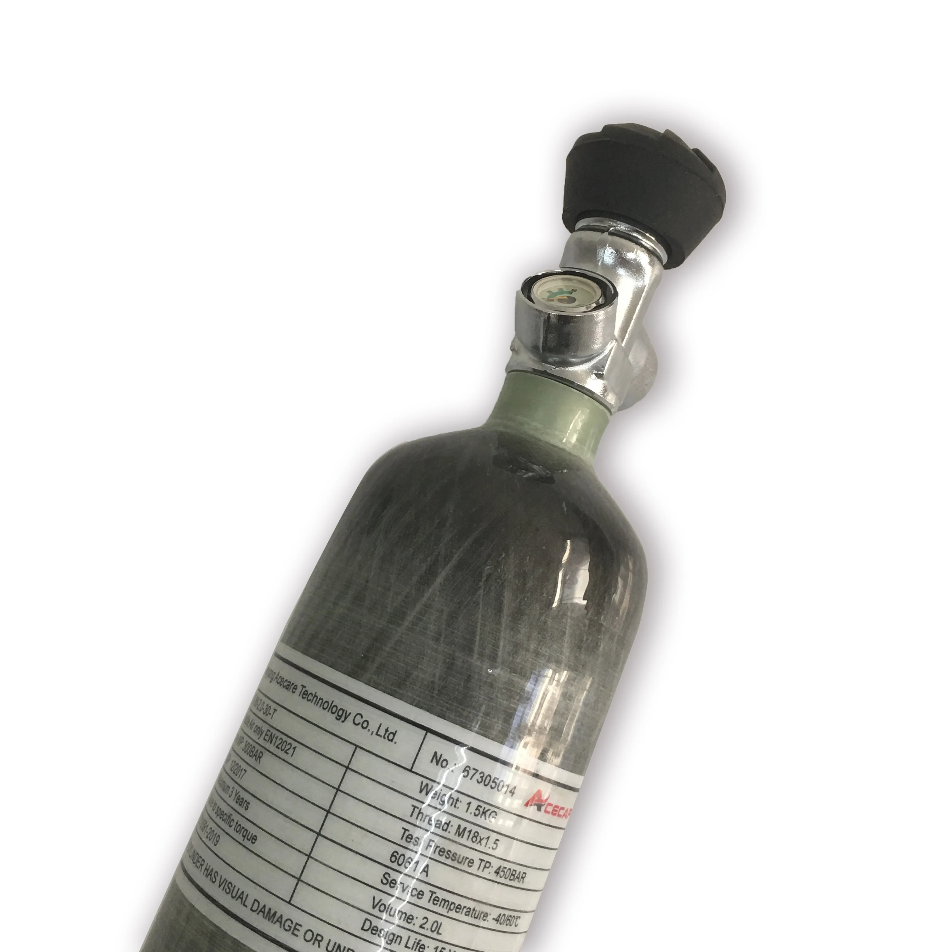 AC10231 Acecare 2L 4500Psi сжатого воздуха углеродного волокна/Пейнтбол/PCP/HPA цилиндр/бак с клапаном для стрельбы/охоты страйкбол