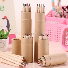 12 шт. цветные карандаши, упакованные в милые Мультяшные карандаши, чехол, художественный цветной рисунок, apices color es