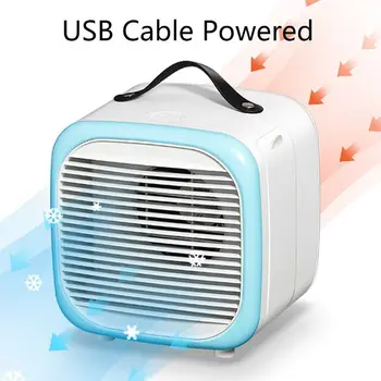 

Portable Air Conditioner Mini Personal Air Cooler Humidifier and Purifier Desktop Cooling Fan with 2 Speeds