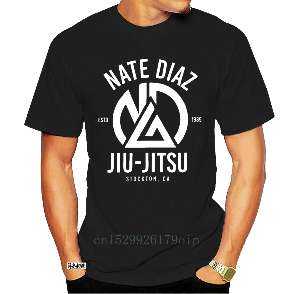 Мужская футболка Nate Diaz из сумасшедшего хлопка с коротким рукавом для MMA Sport Stockton