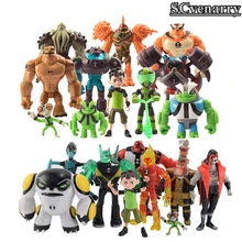 Ben 10 Ben 9 шт./компл. ПВХ Действие Tennyson серый материя Heatblast Humongousaur Rath Vilgax ПВХ действия детские игрушечные фигурки подарки