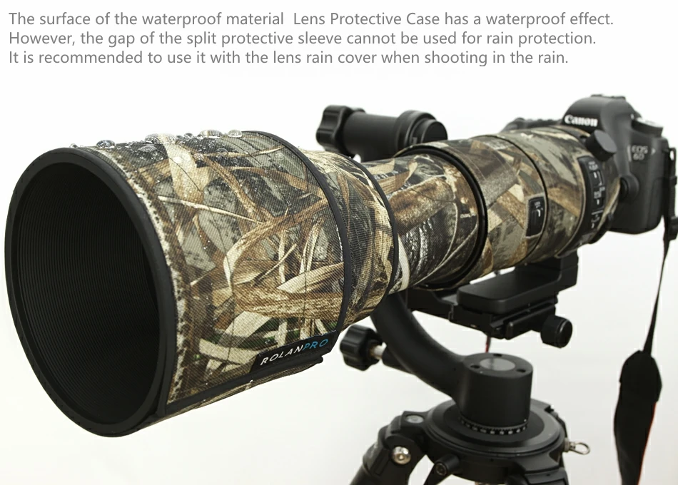 ROLANPRO wasserdichte Objektiv-Schutzhülle in Camo-Optik für Sigma 150–600 mm F5–6,3 DG OS HSM Sports für Canon- oder Nikon-Mount-Schutzhülle – Detail 25