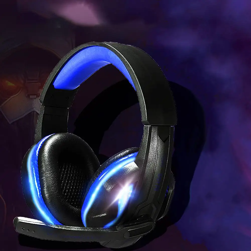 Yiwa Wired Gaming Headset Deep Bass Game Earphone Computer Headphones with Microphone LED Light for PC | Электроника