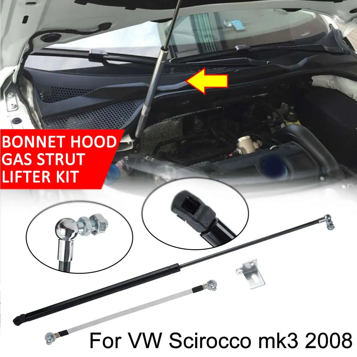

1 Pcs Rear Window Bonnet Hood Tailgate Boot Gas Struts Support Bar Fit For VW Scirocco mk3 2008-2017