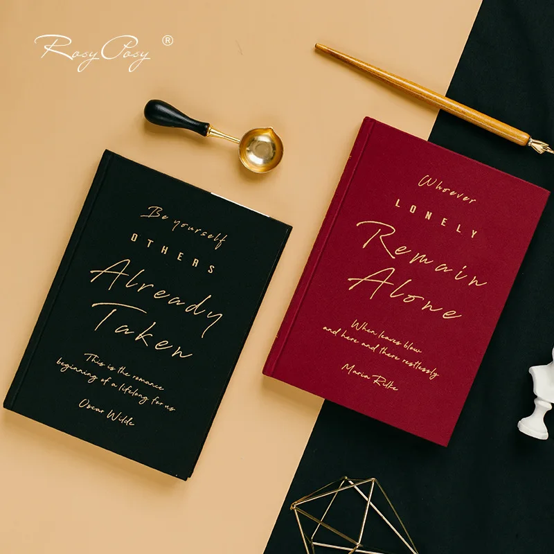 

rosyposy Write for You Hard Cover Notebook Cloth Bronze Hand Account Notebook Retro Simple Notebook