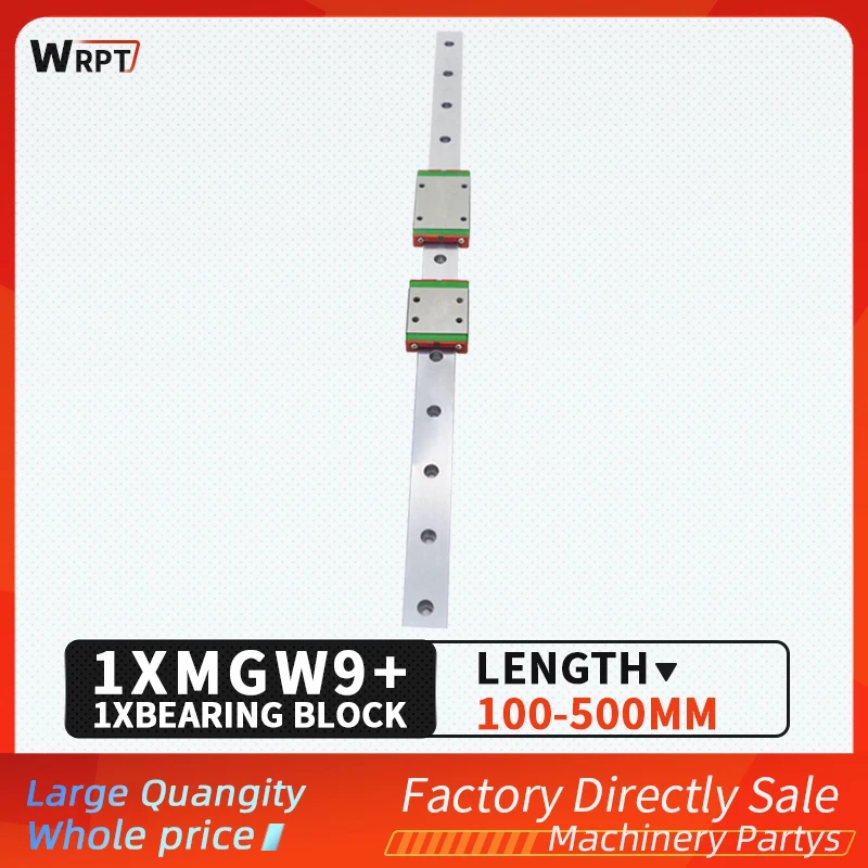 Миниатюрная линейная направляющая каретка MGW9 slideL100 150 200 250 300 350 400 450 500 мм блок